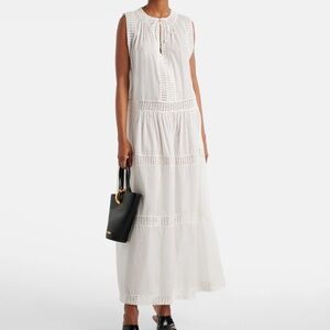 ULLA JOHNSON Thalia crochet-trimmed cotton beach dress
